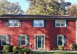 red house exterior